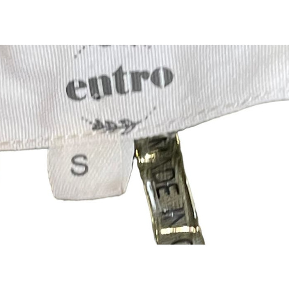 Entro Women's Top Floral Sheer Lace Cold Shoulder Flare Sleeves Green/Pink Small - Picture 10 of 12